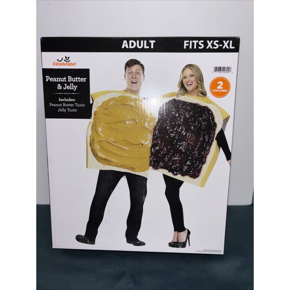 Adult Peanut Butter and Jelly Couples Costume Set Fits XS-XL New